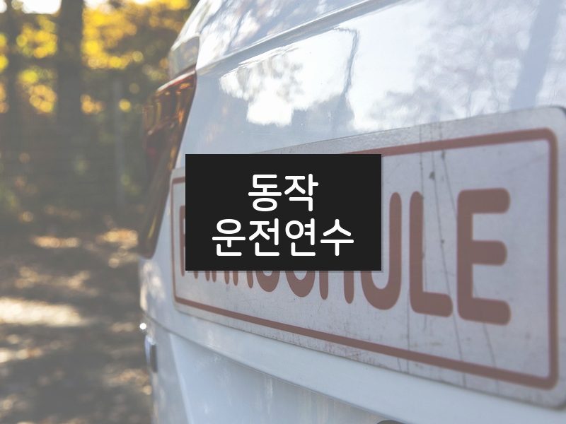 동작운전연수 후기