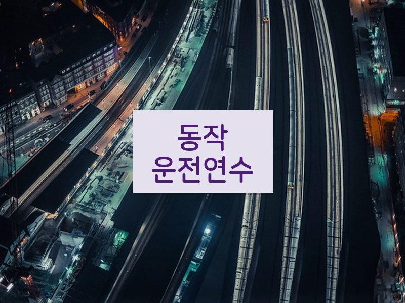 동작운전연수 후기