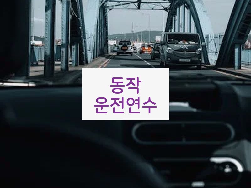 동작운전연수 후기