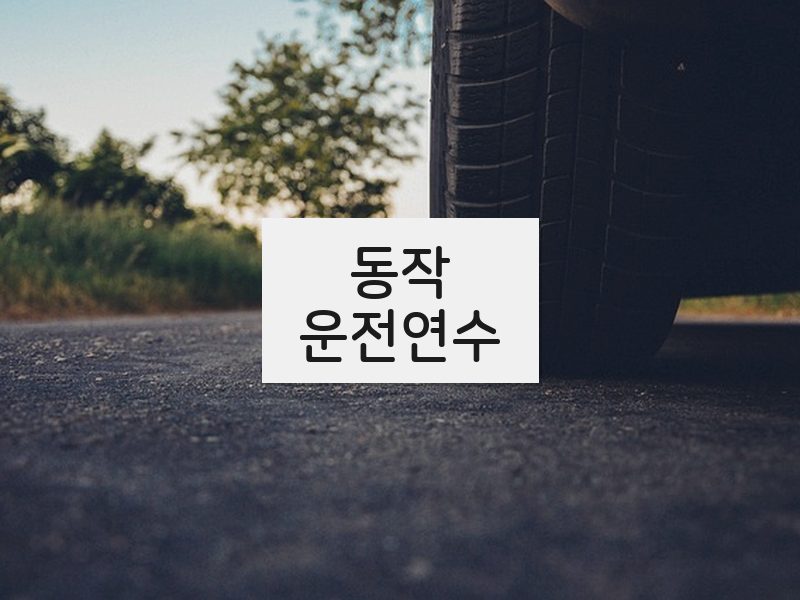 동작운전연수 후기