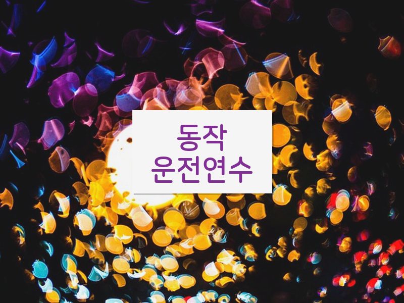 동작운전연수 후기