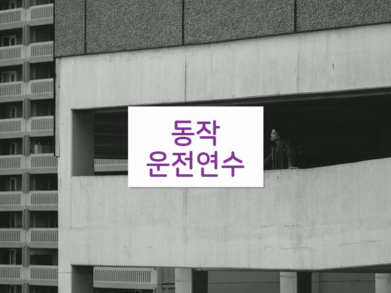 동작운전연수 후기