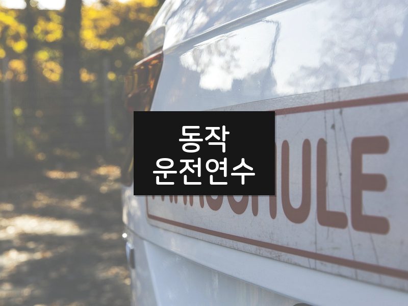 동작운전연수 후기