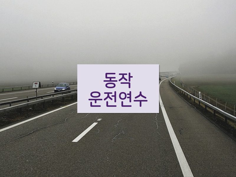 동작운전연수 후기