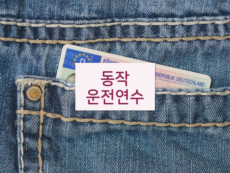 동작운전연수 후기