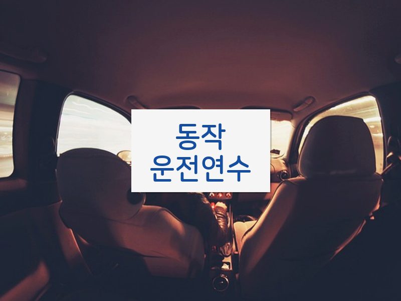 동작운전연수 후기