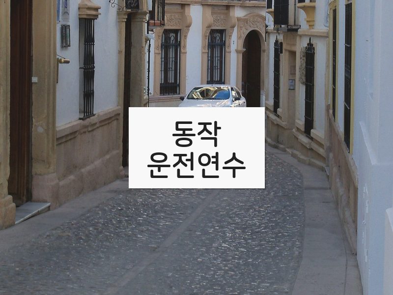 동작운전연수 후기