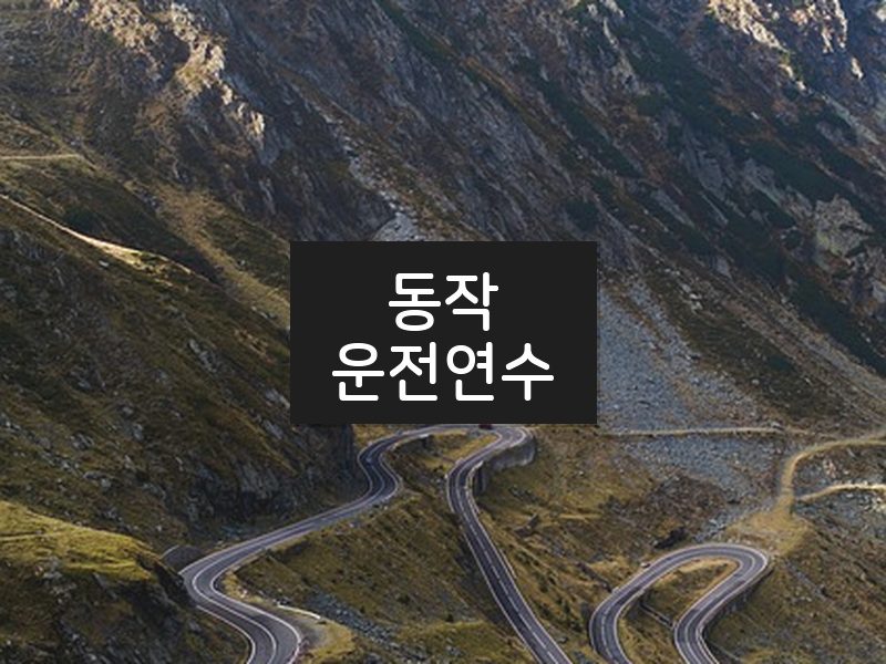 동작운전연수 후기
