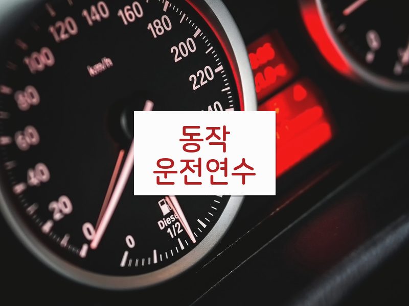 동작운전연수 후기
