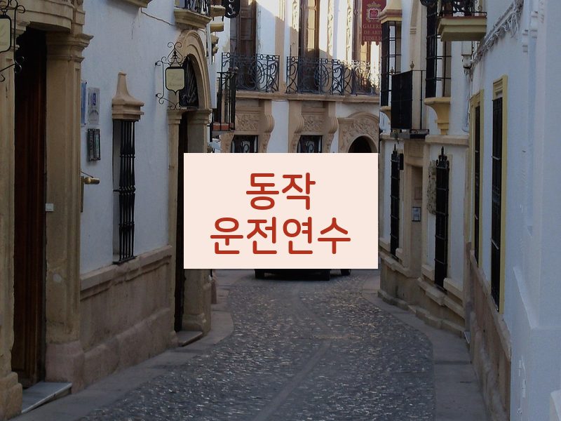 동작운전연수 후기