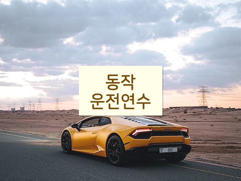 동작운전연수 후기