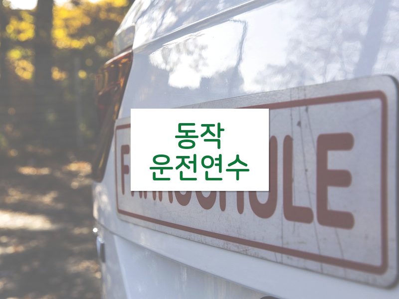 동작운전연수 후기