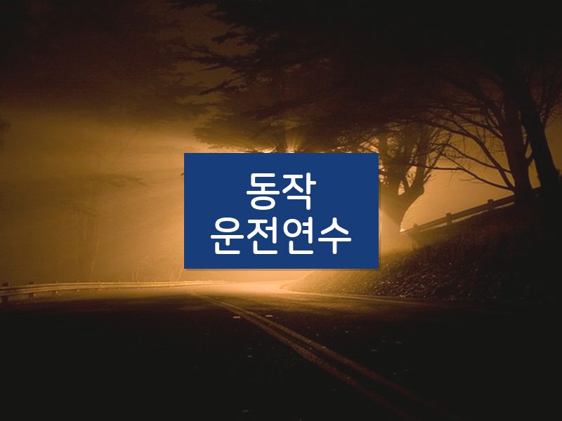 동작운전연수 후기