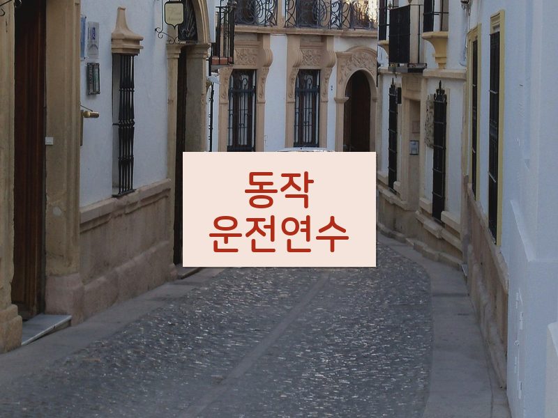 동작운전연수 후기