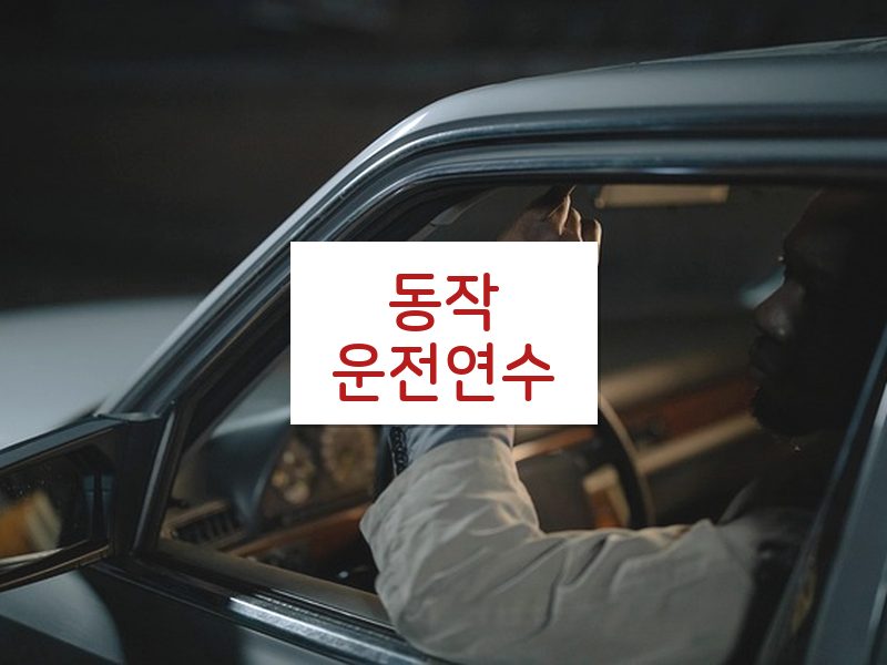 동작운전연수 후기