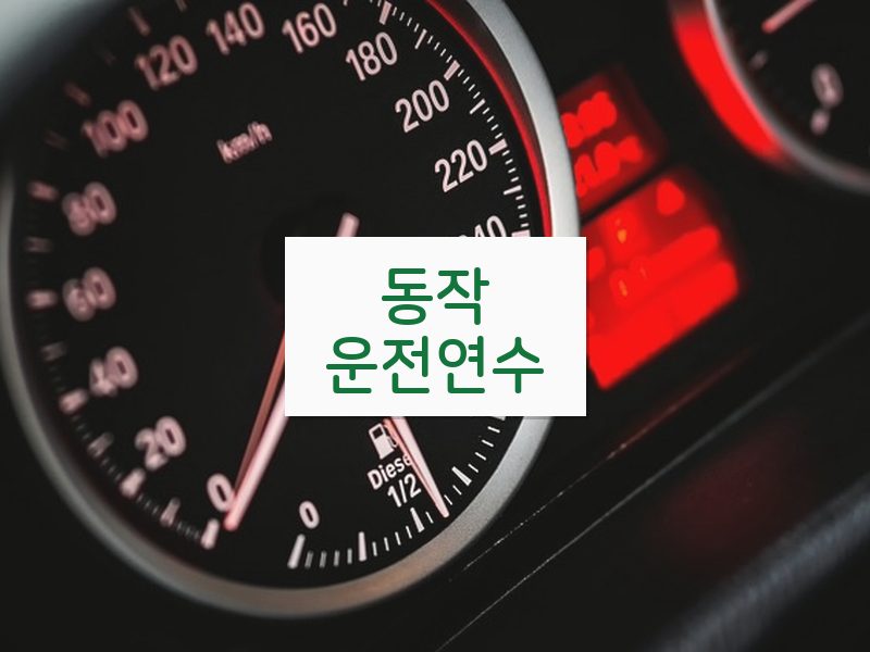 동작운전연수 후기