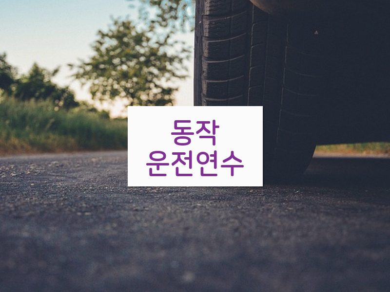 동작운전연수 후기