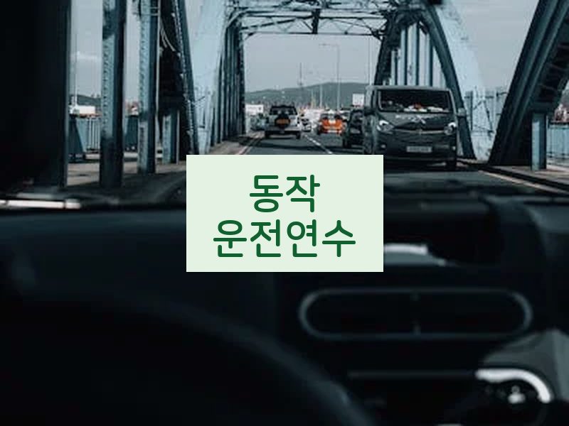 동작운전연수 후기