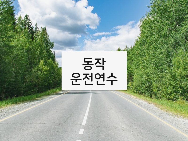 동작운전연수 후기