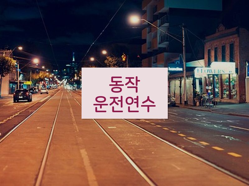 동작운전연수 후기