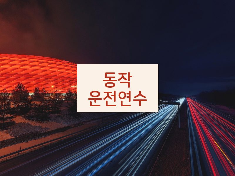 동작운전연수 후기