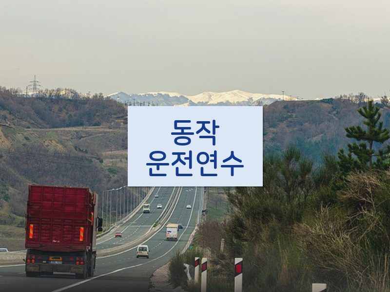 동작운전연수 후기