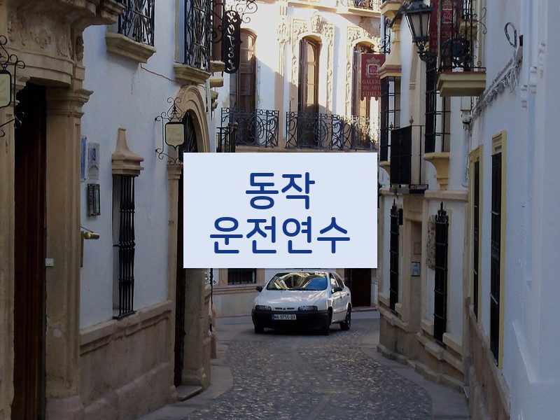 동작운전연수 후기