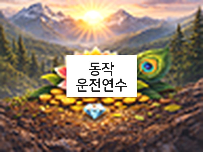 동작운전연수 후기