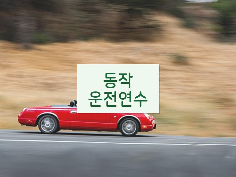 동작운전연수 후기