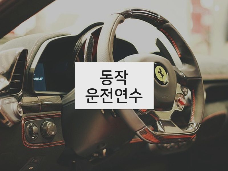 동작운전연수 후기