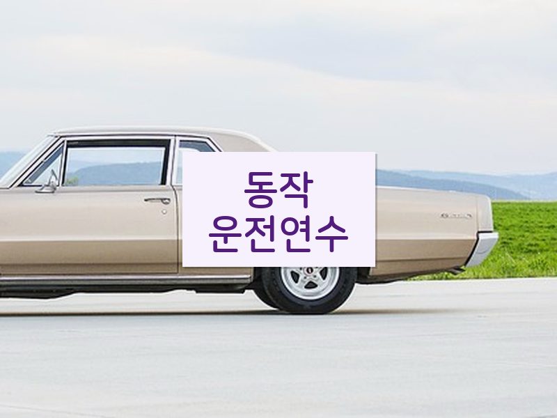 동작운전연수 후기