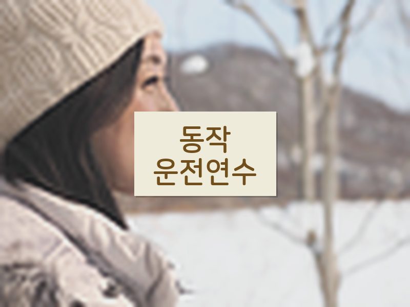 동작운전연수 후기