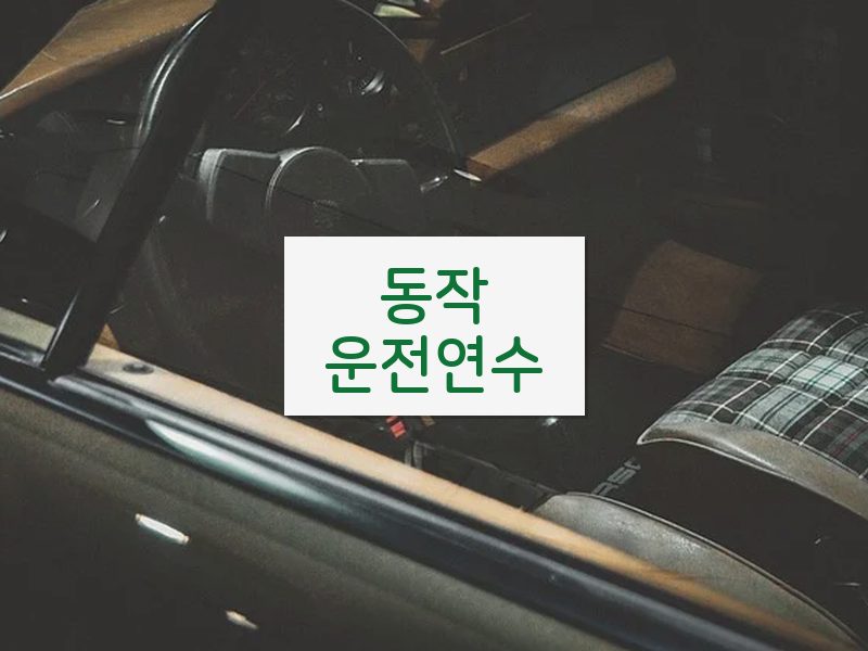 동작운전연수 후기