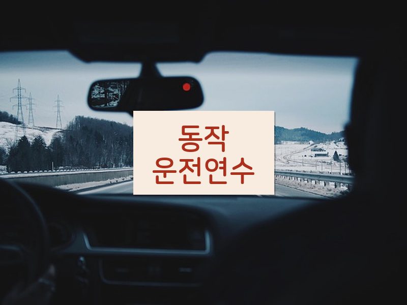 동작운전연수 후기