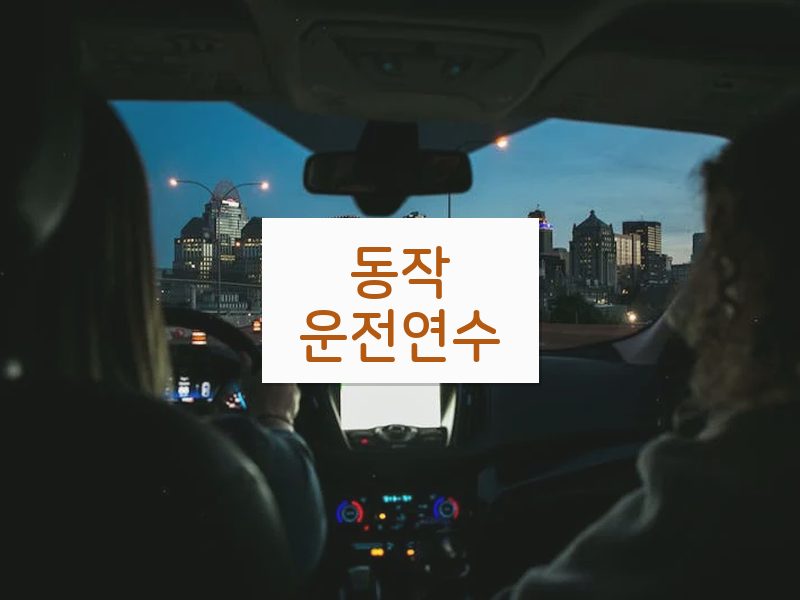 동작운전연수 후기