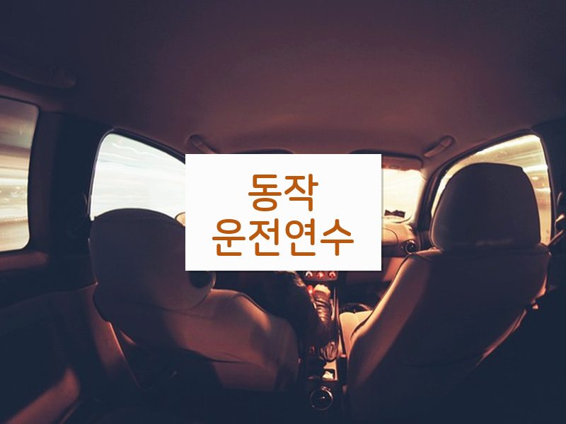 동작운전연수 후기