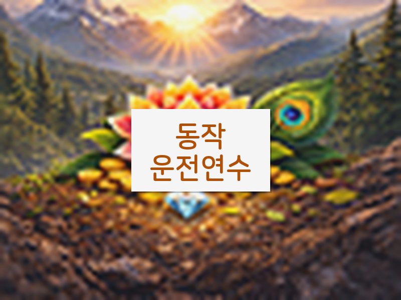 동작운전연수 후기