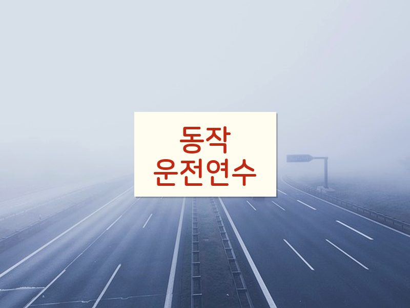 동작운전연수 후기