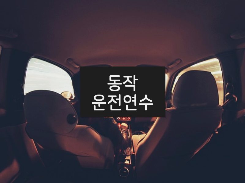 동작운전연수 후기