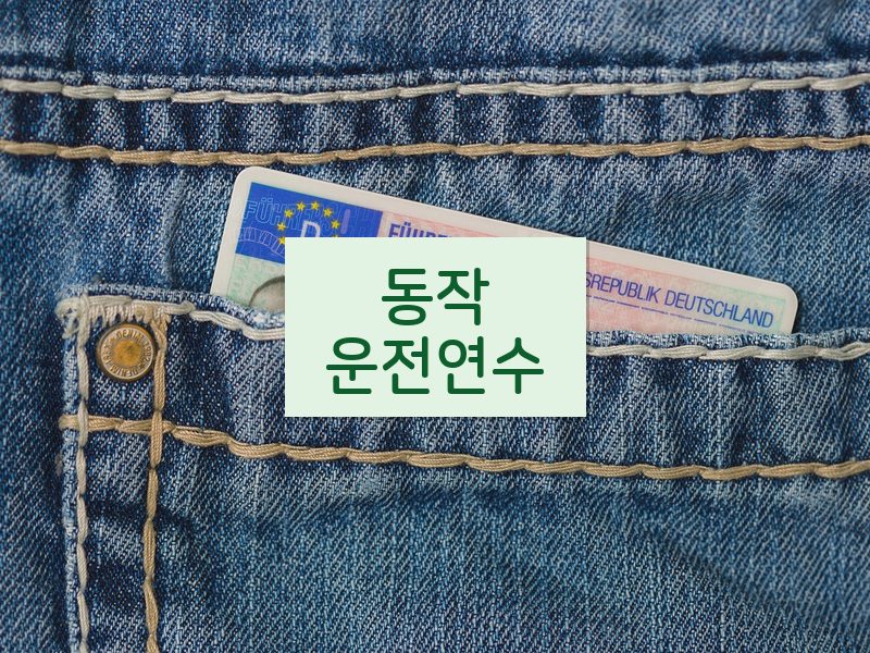 동작운전연수 후기