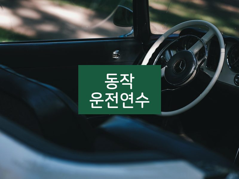 동작운전연수 후기