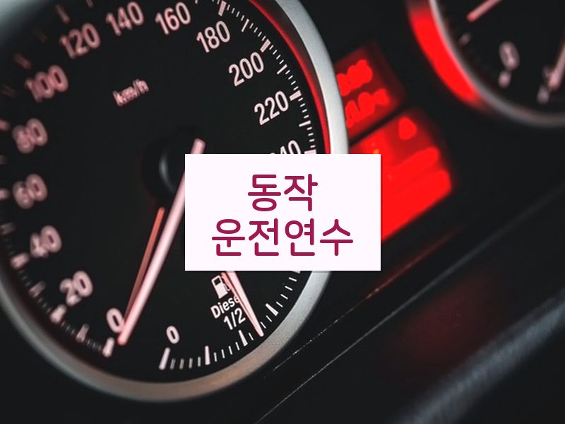 동작운전연수 후기
