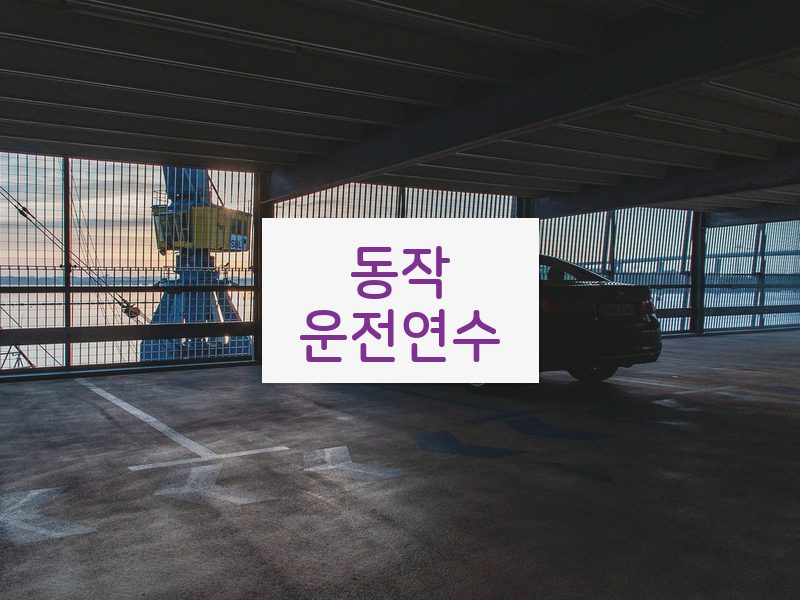 동작운전연수 후기