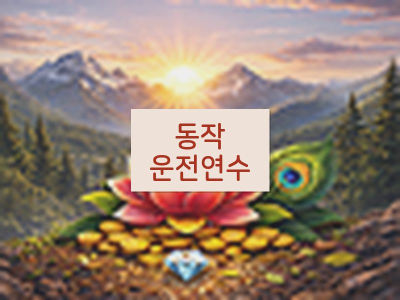 동작운전연수 후기