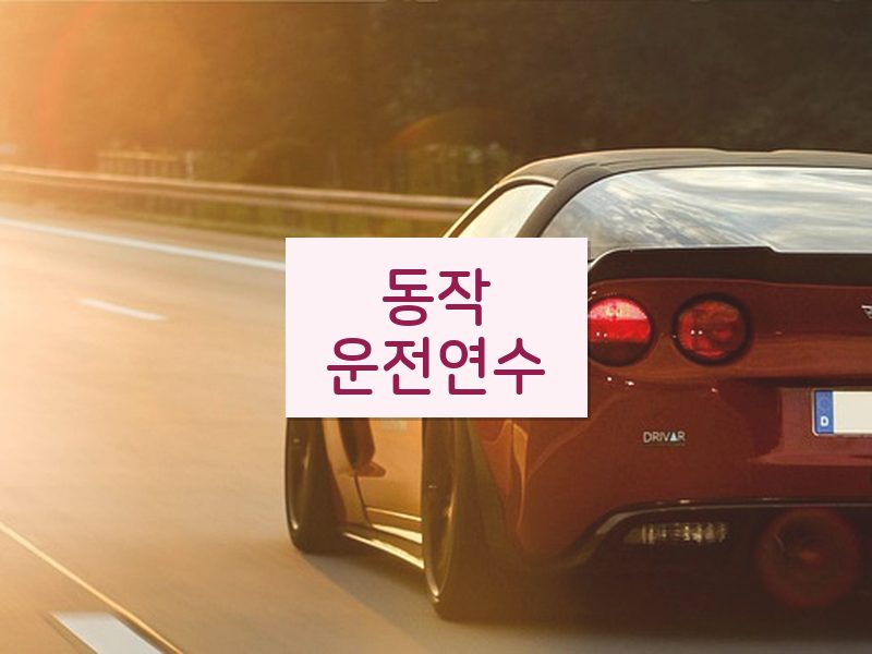 동작운전연수 후기