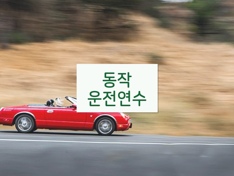 동작운전연수 후기