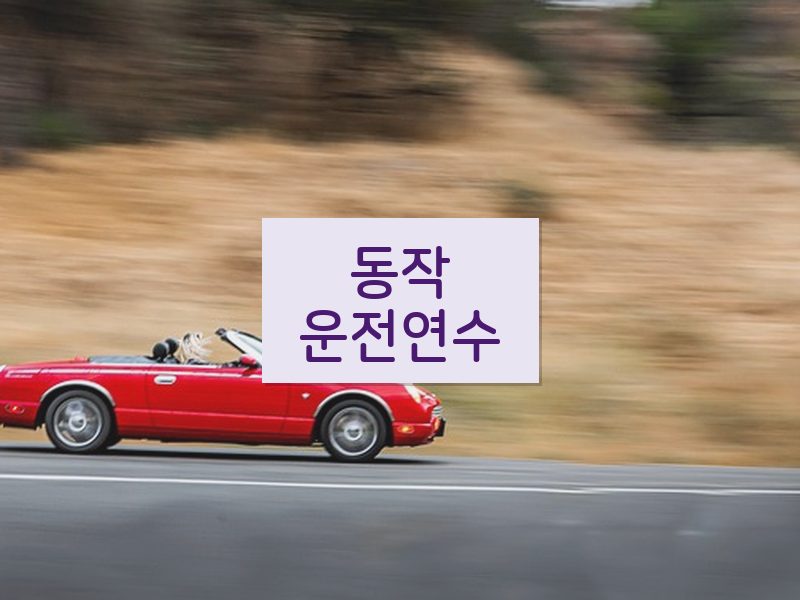 동작운전연수 후기