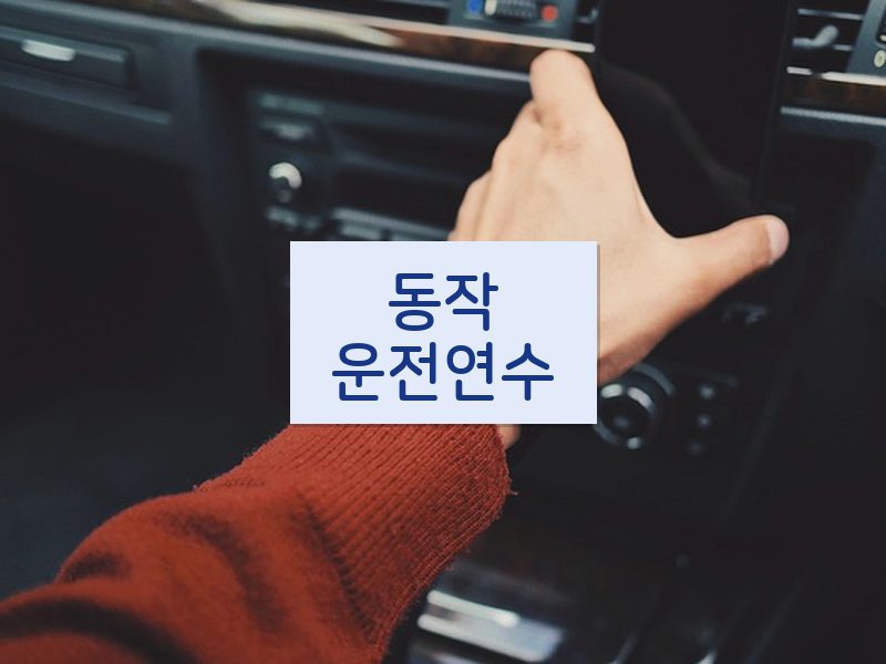 동작운전연수 후기