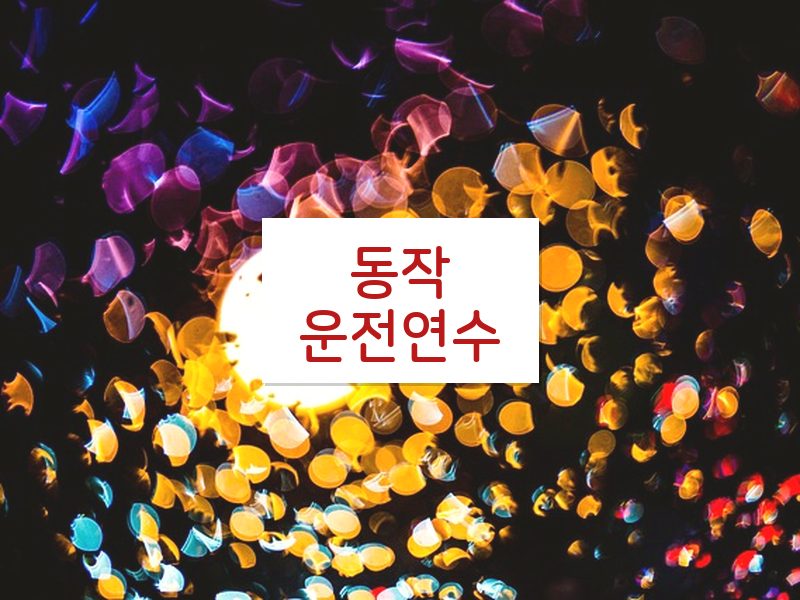 동작운전연수 후기