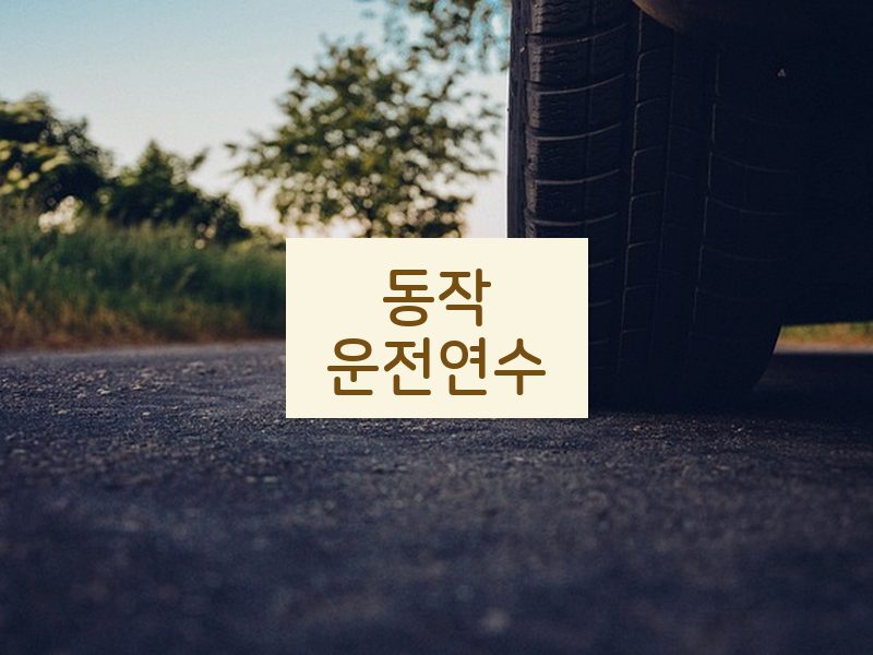 동작운전연수 후기